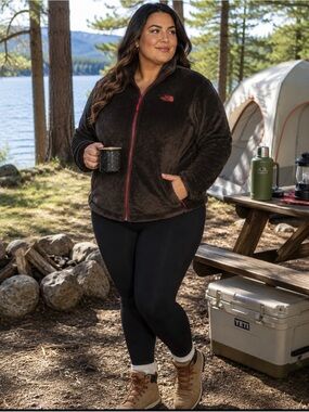 The North Face plus size women’s XXL green gray athletic plush jacket